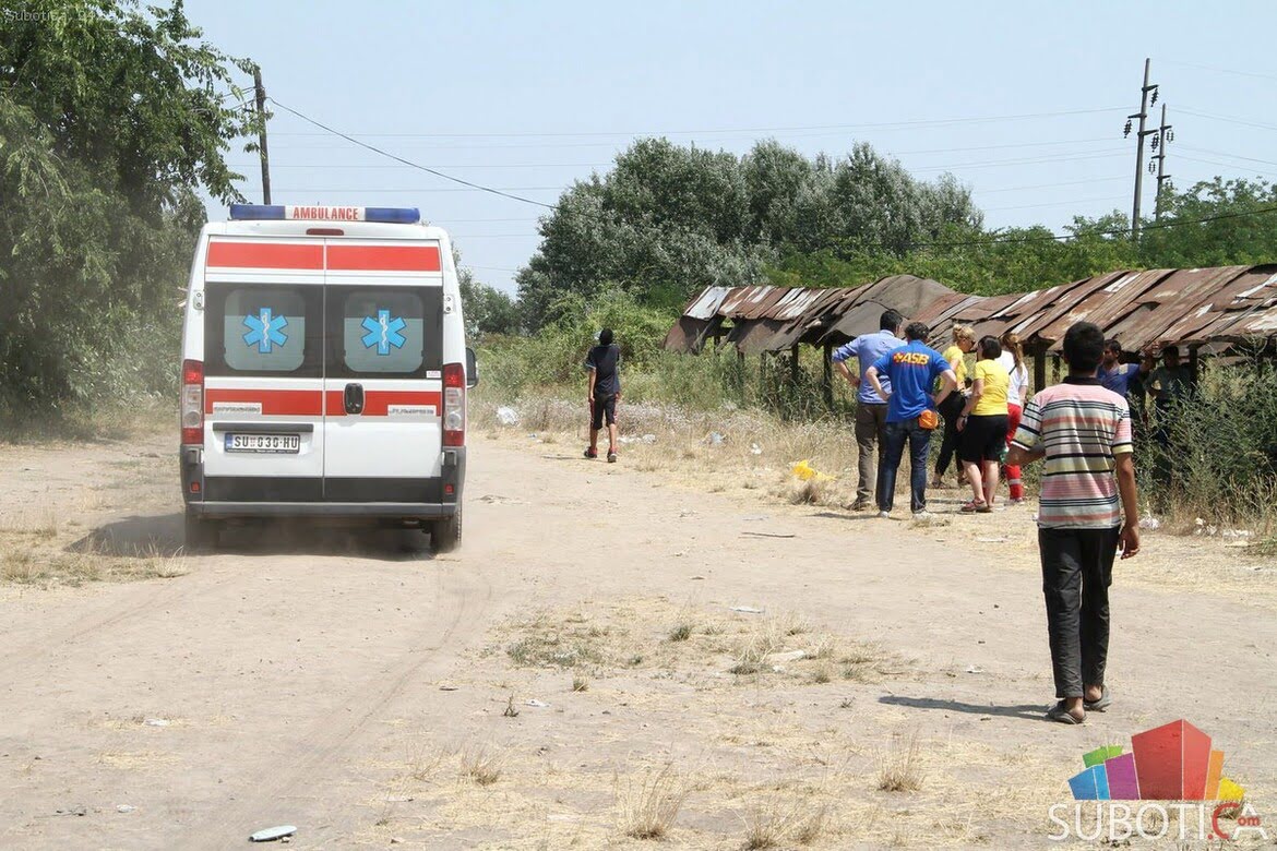 Serbia-Subotica, ambulance car entering.jpg